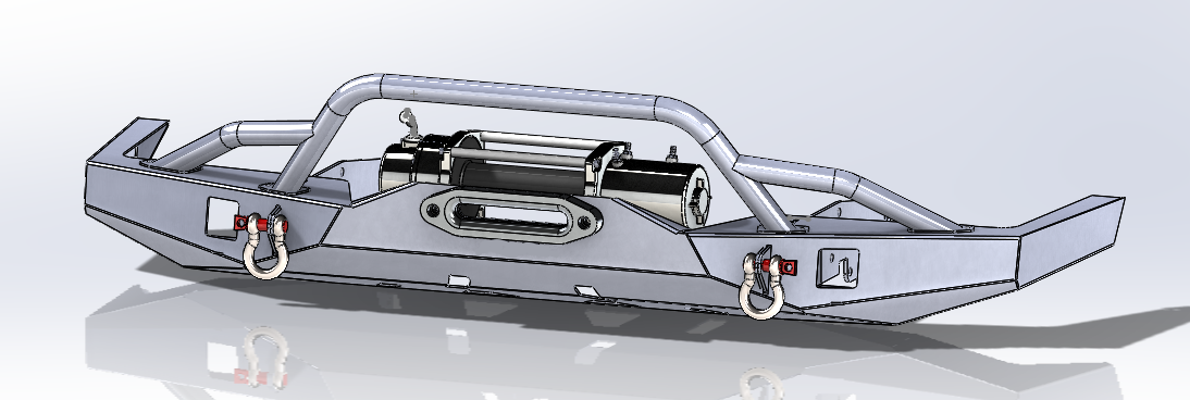 Heavy-Duty Front Bumper for Jeep Cherokee (XJ) 1984–2001 & Jeep Comanche (MJ) 1986–1992